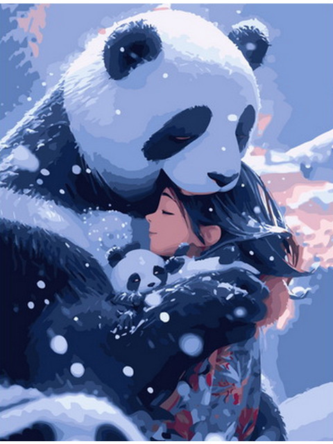 Девочка с пандами