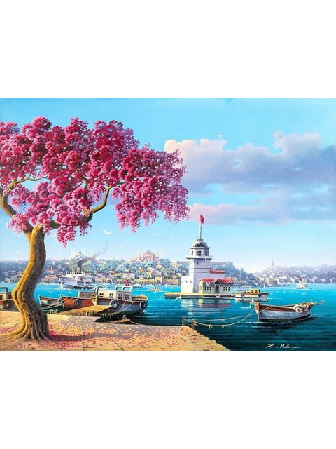 Розовое дерево у моря