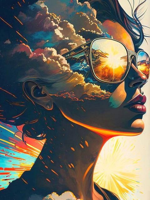 Девушка небо