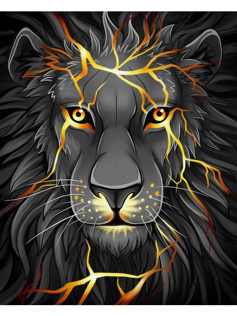 Лев и лава
