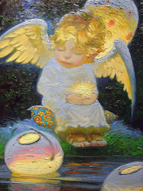 Ангелок с фонариками