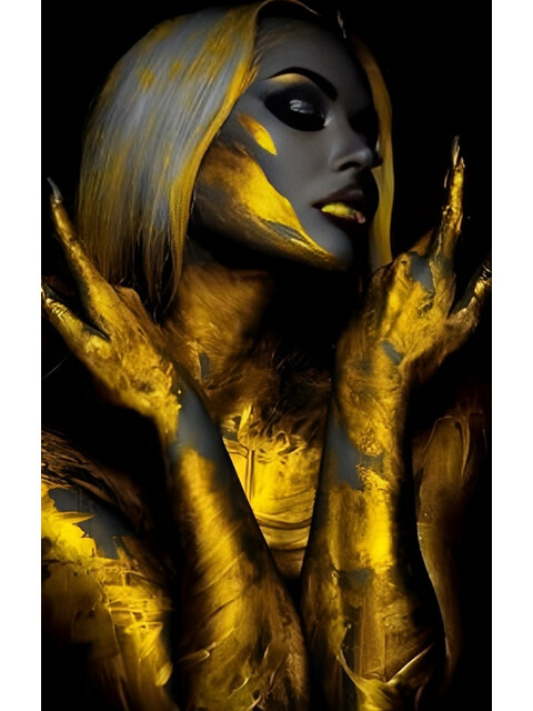 Девушка в золоте (с поталью)