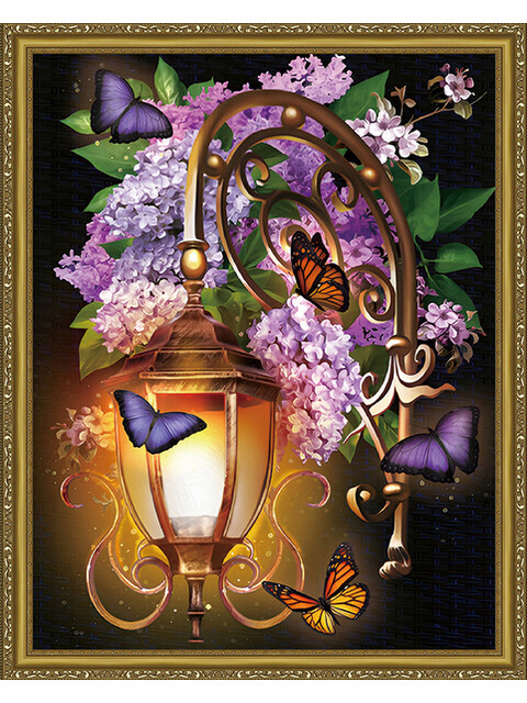 Праздничный фонарь. Сирень