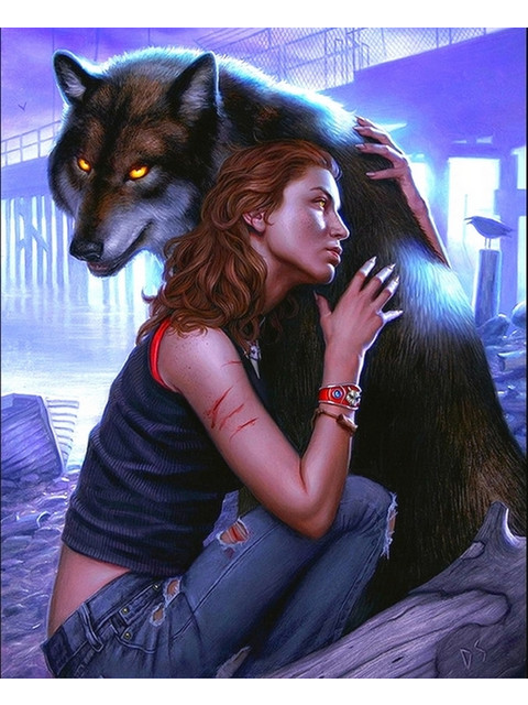 Волк и девушка
