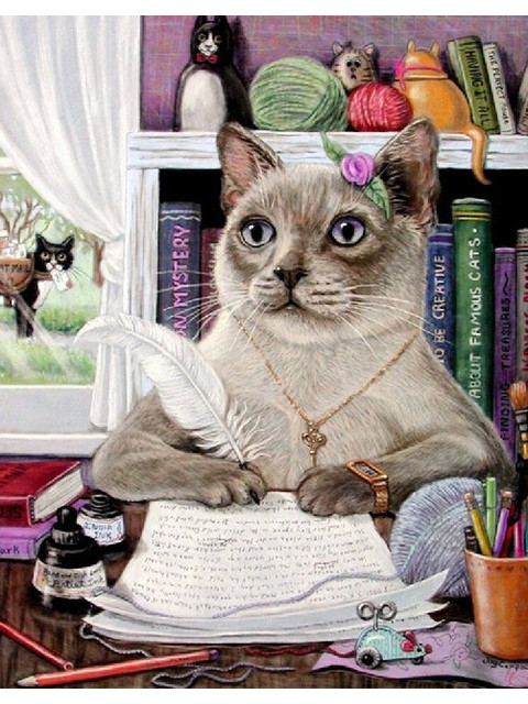 Кликните для увеличения изображения Кот - писатель